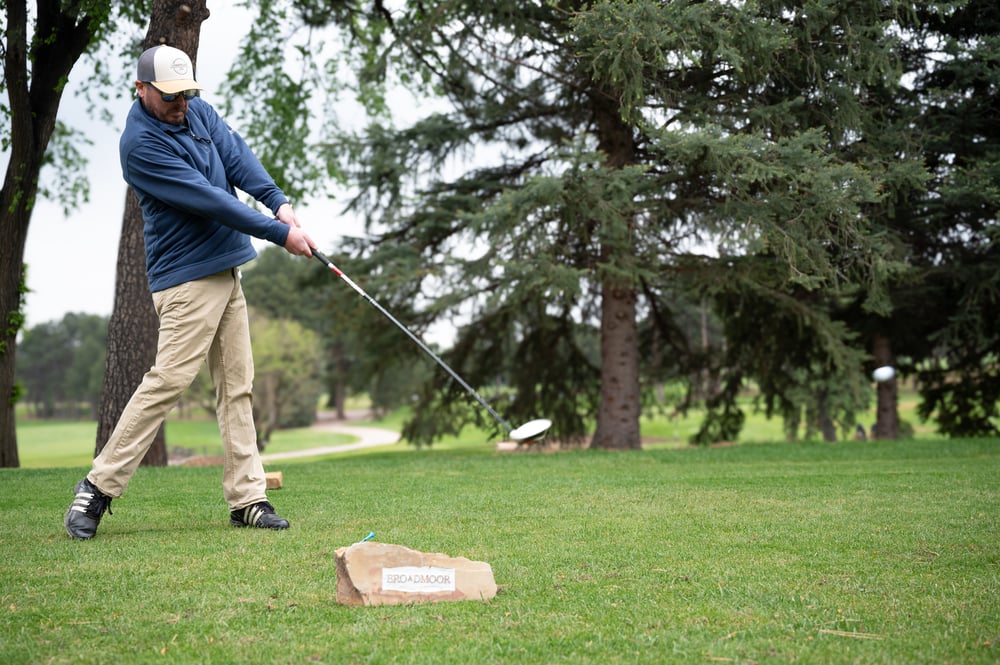 A tee shot at The Broadmoor golf tournament