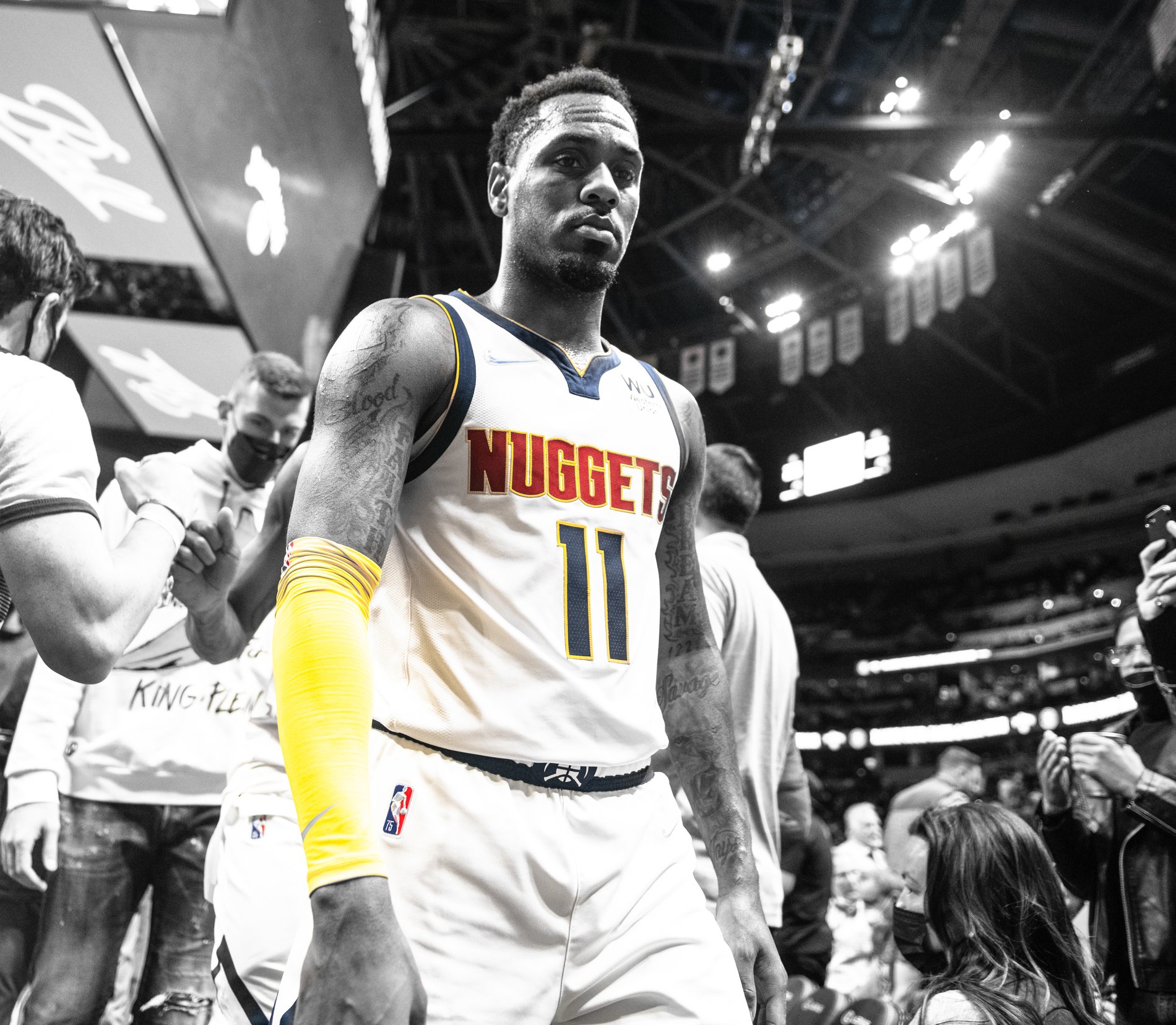 Courtside energy captured at a Nuggets game