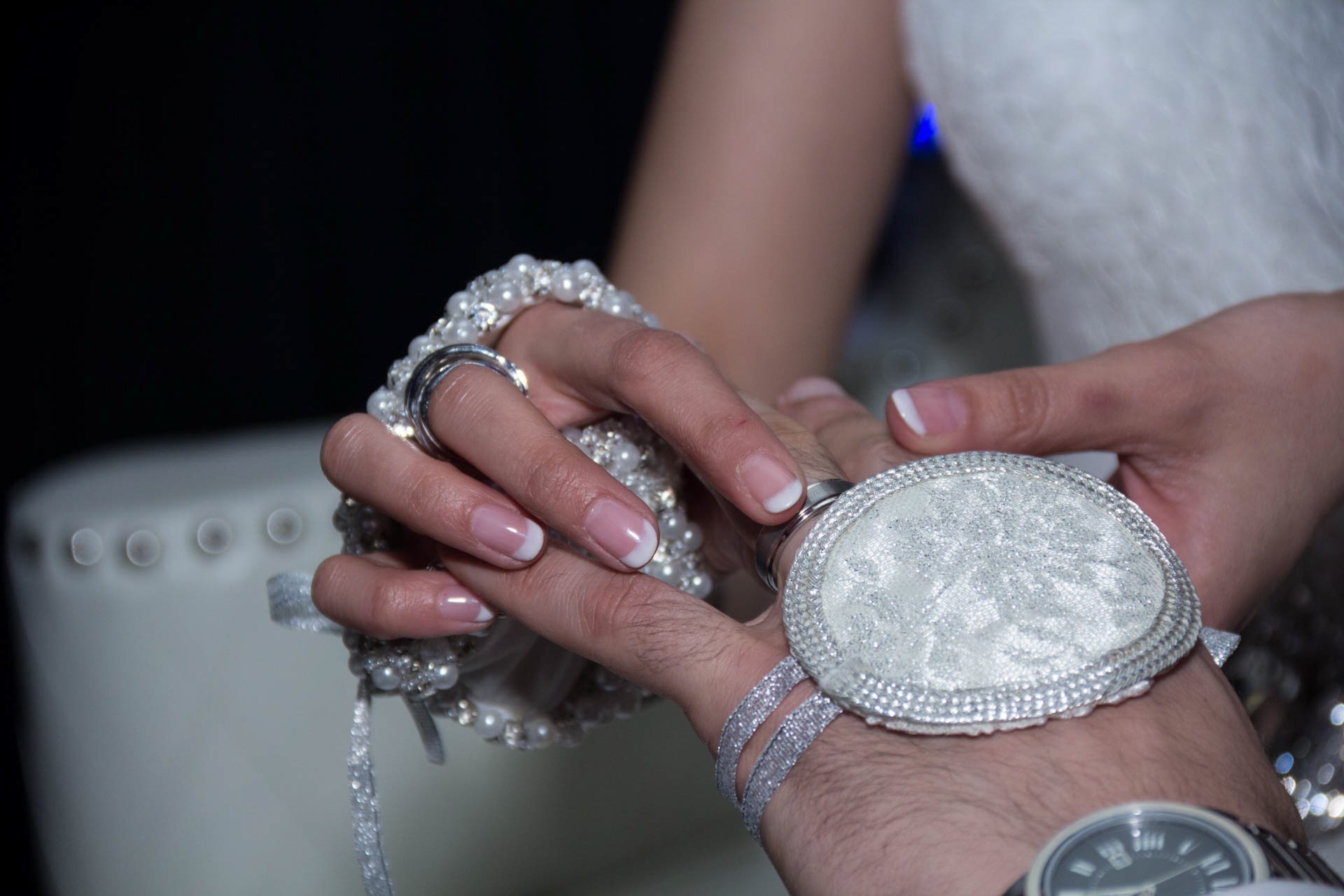 A wedding ring detail captured with intention