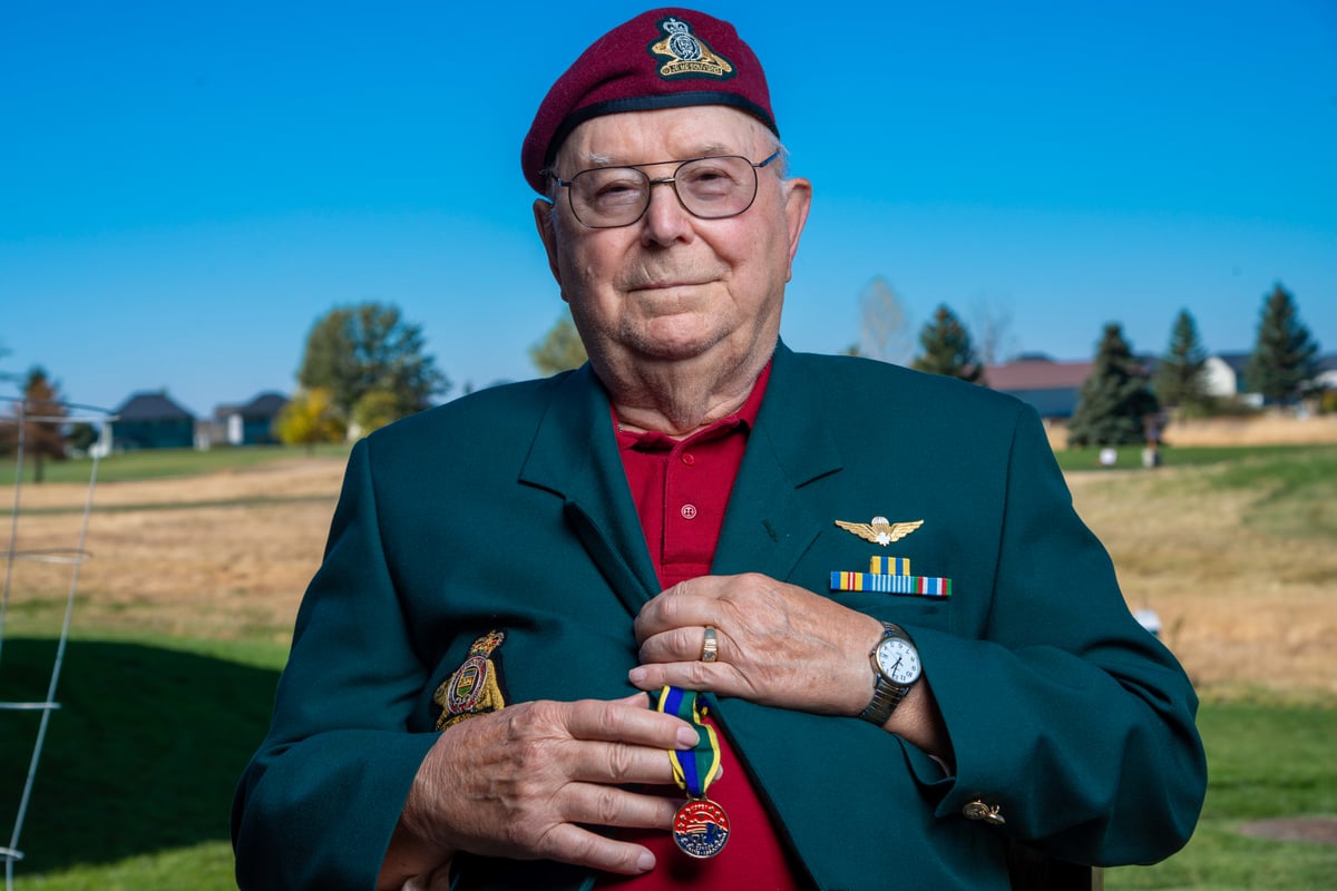 A decorated veteran, honored in frame
