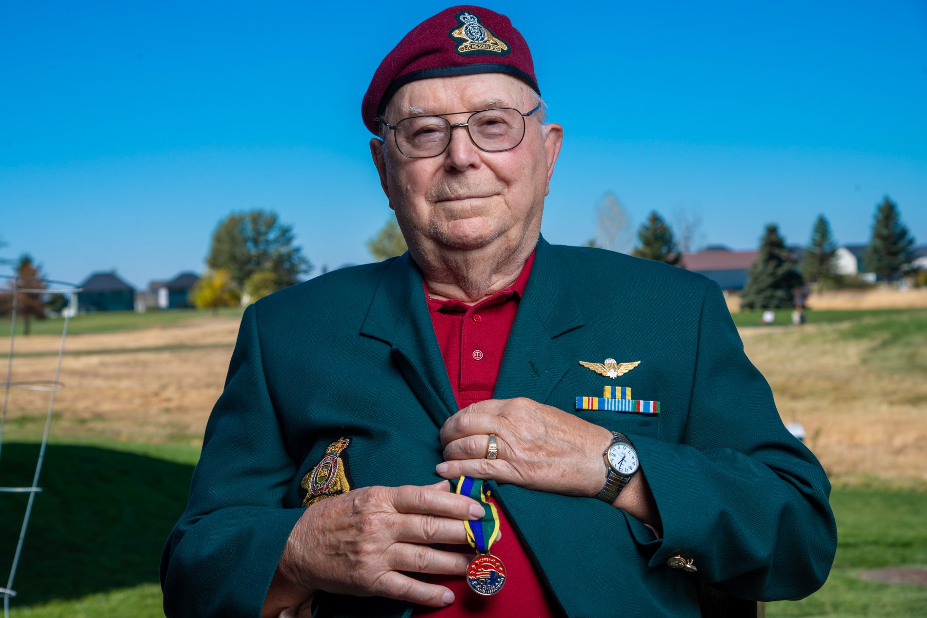 A decorated veteran, honored in frame