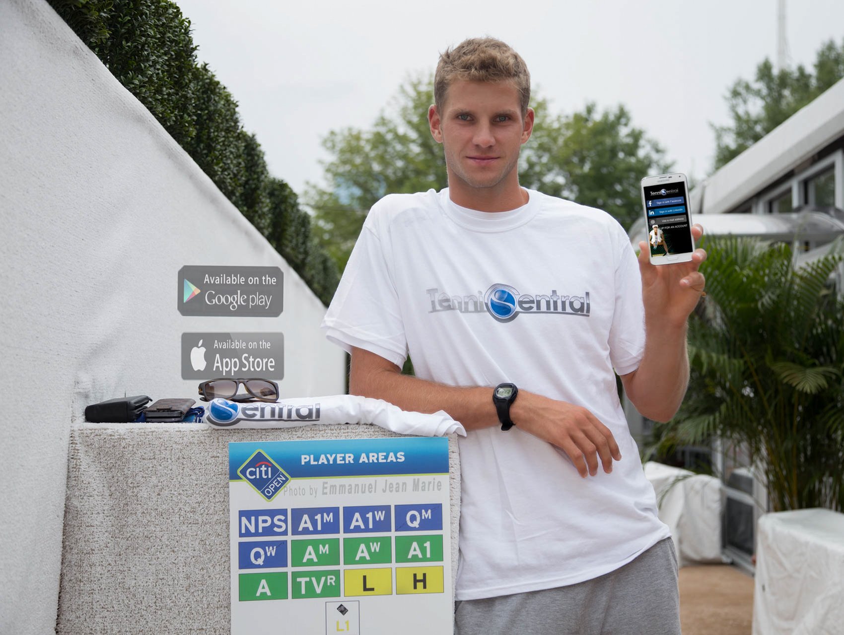 A personal-brand portrait at a championship event