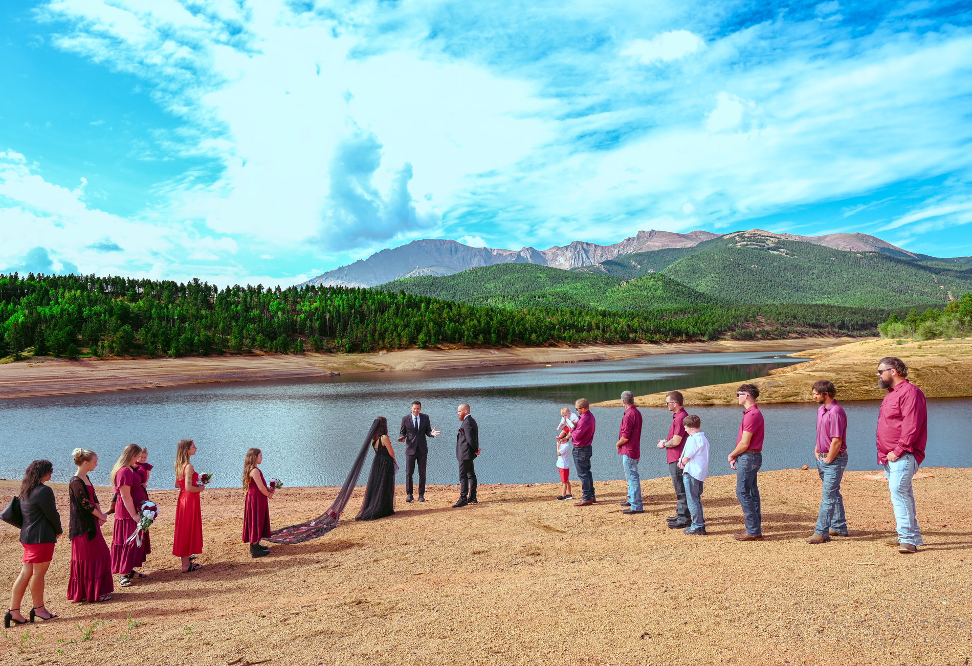 A mountain ceremony at Crystal Creek Reservoir, Pikes Peak