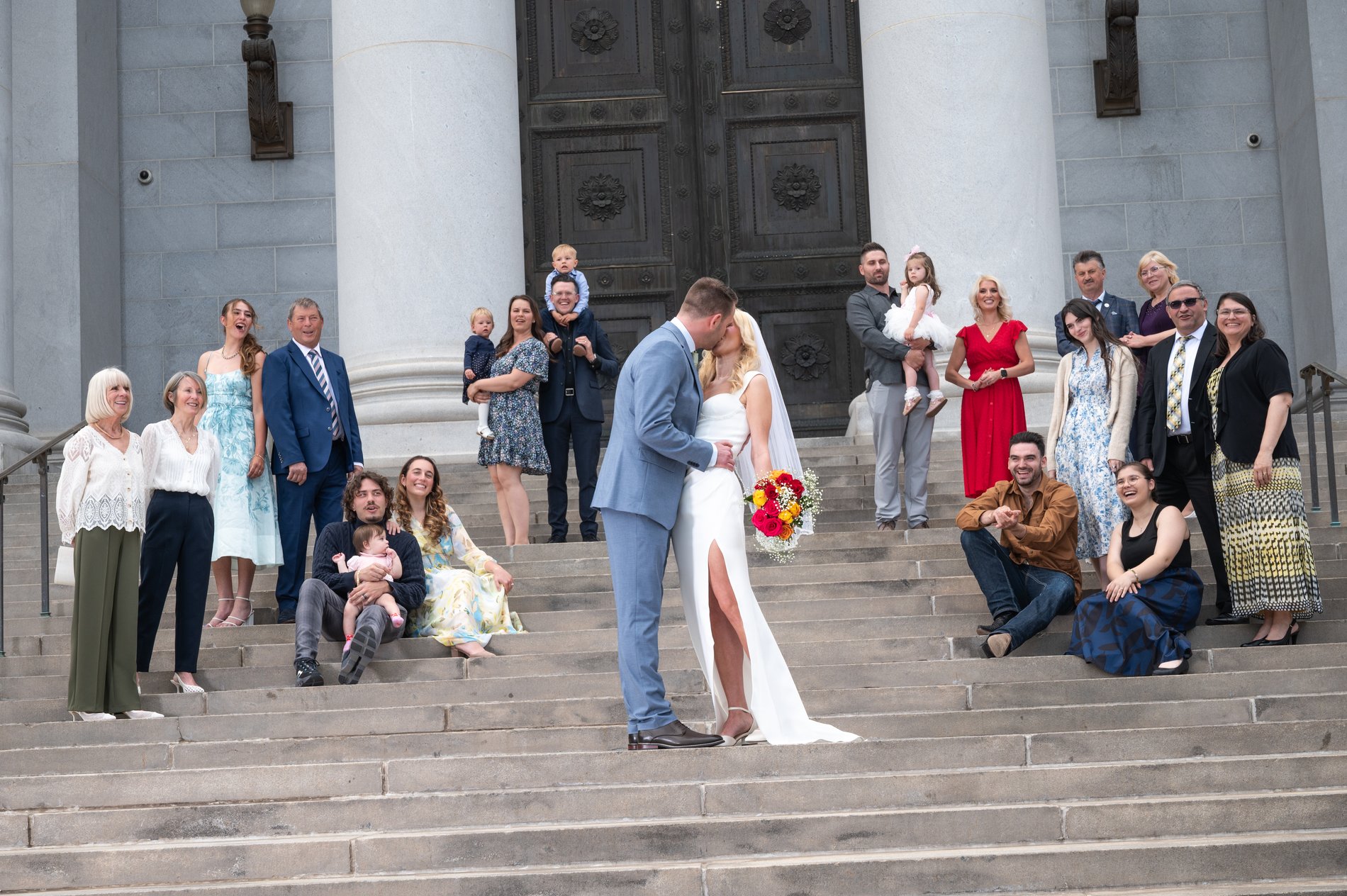 An intimate first-look moment