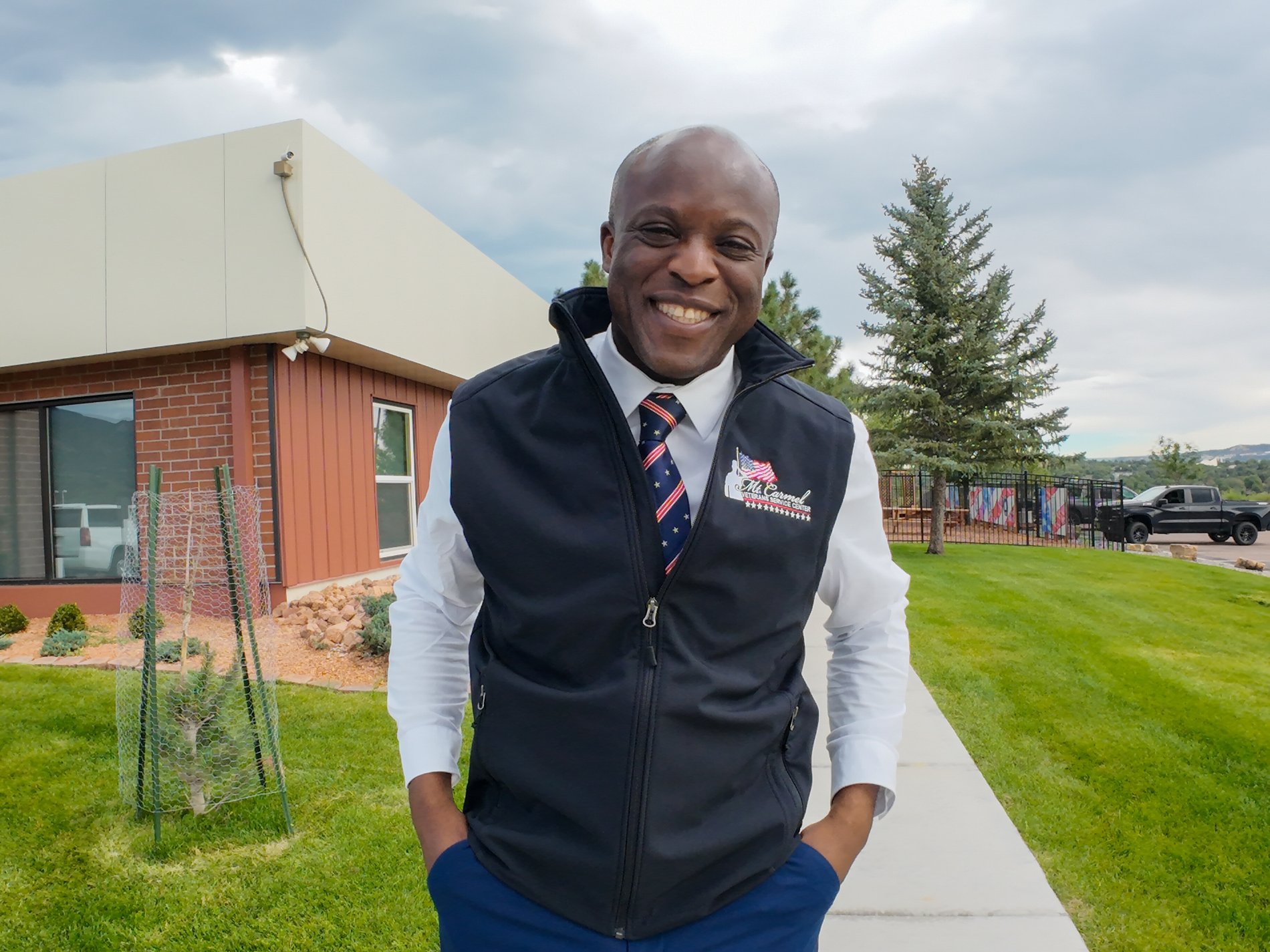 Colorado Springs Mayor Yemi Mobolade at the Mt. Carmel Veterans Service Center