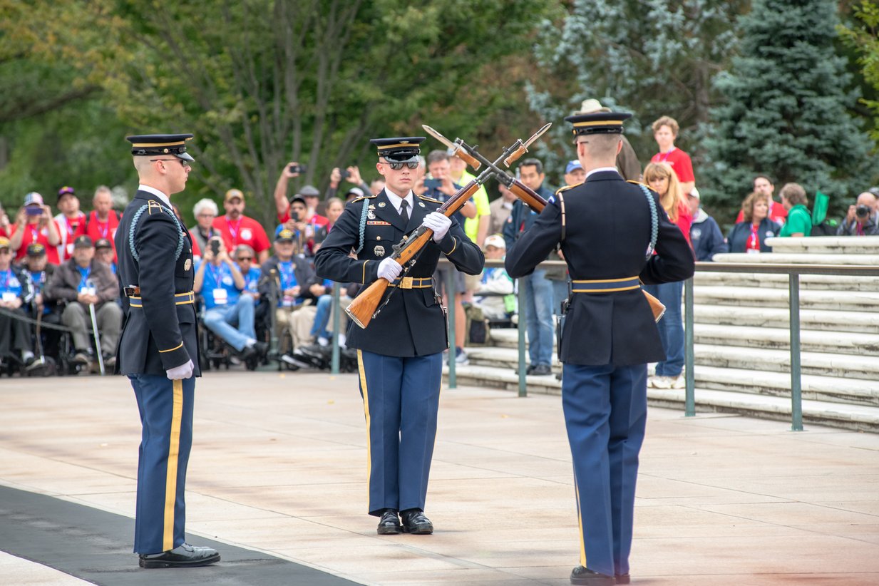 The changing of the guard at Arlington
