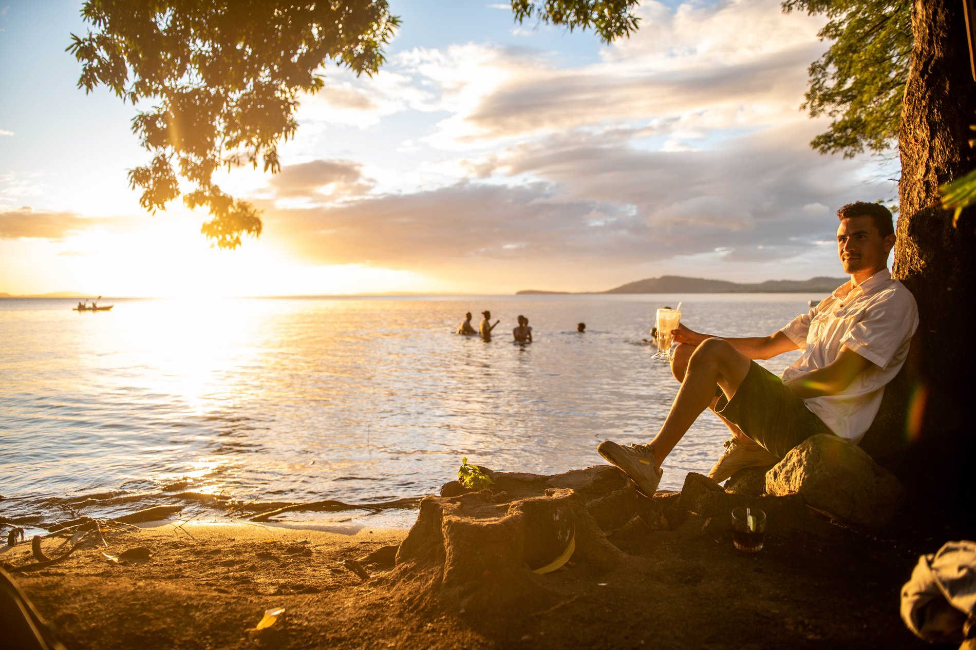 Sunset over Lake Nicaragua on Ometepe Island