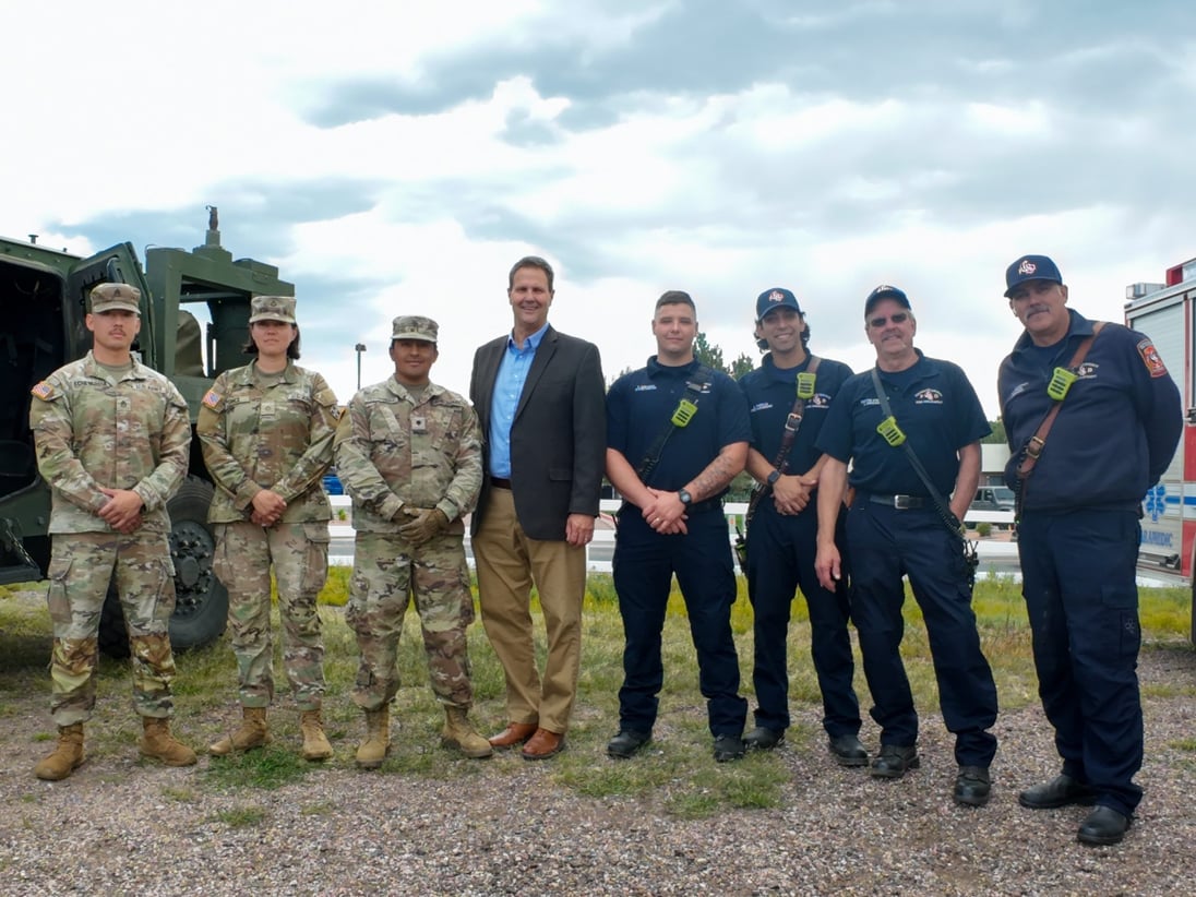 Soldiers and first responders standing together, Perfectionshoots military and veteran event photography