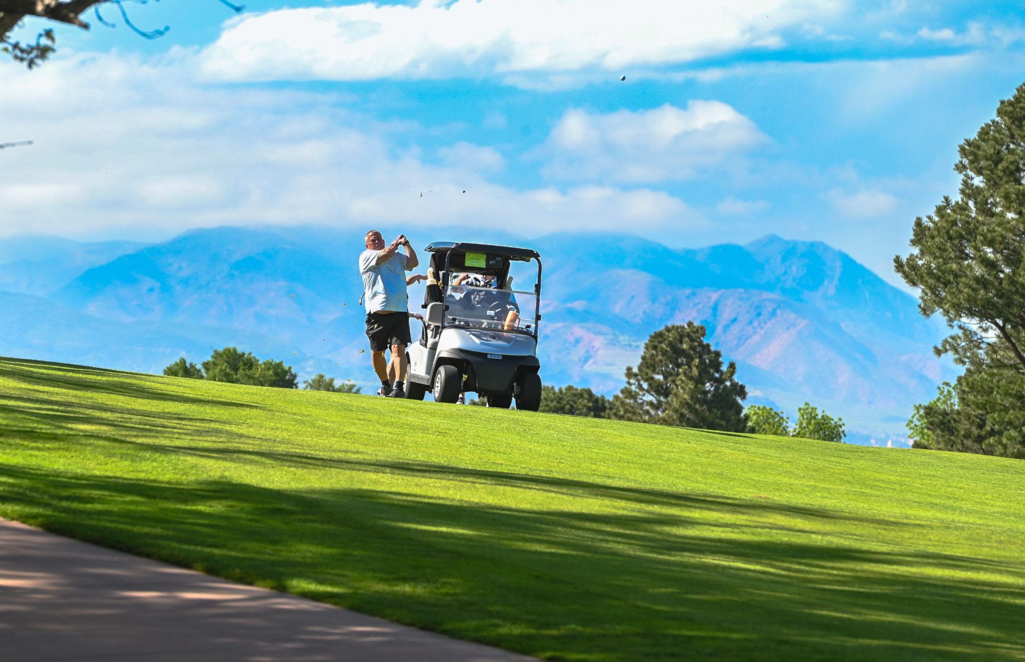 Tournament play at The Broadmoor beneath Cheyenne Mountain