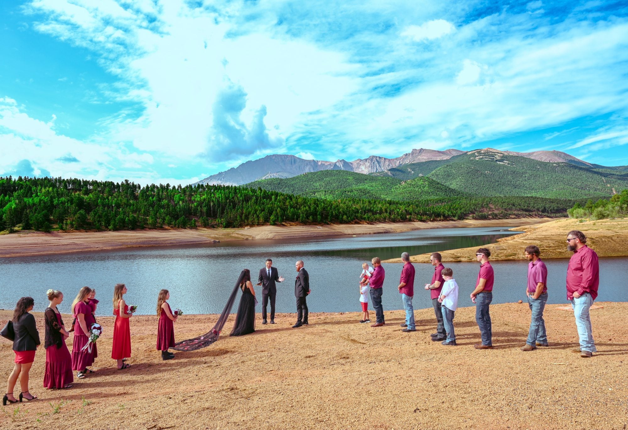 A mountain ceremony at Crystal Creek Reservoir, Pikes Peak